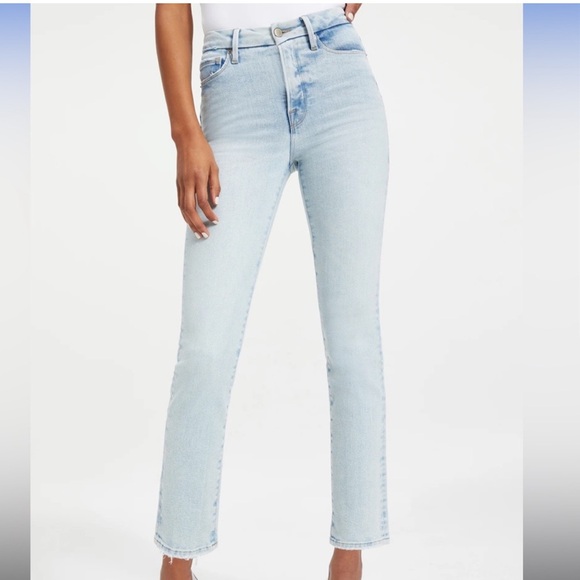 Good American GOOD CLASSIC NATURAL FRAY HEM Jeans Size 12 - Picture 1 of 6